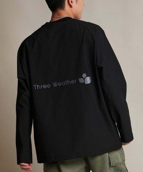 tシャツ THREE WEATHER/スリーウェザー 長袖 Tシャツ ロンT ロゴ バックプリント 裾ドローコード TW SURF LSTEE TW2 | ムラサキスポーツ