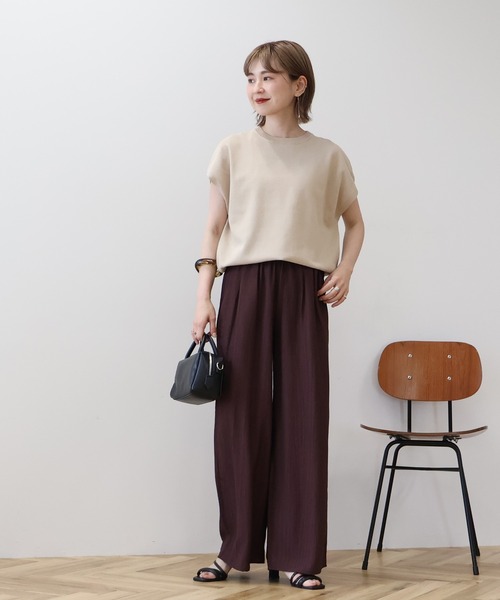ニット セーター ラメフレンチスリーブニット レディース BLUEEAST ニット セーター ラメフレンチニット レディース