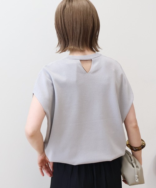 ニット セーター ラメフレンチスリーブニット レディース BLUEEAST ニット セーター ラメフレンチニット レディース