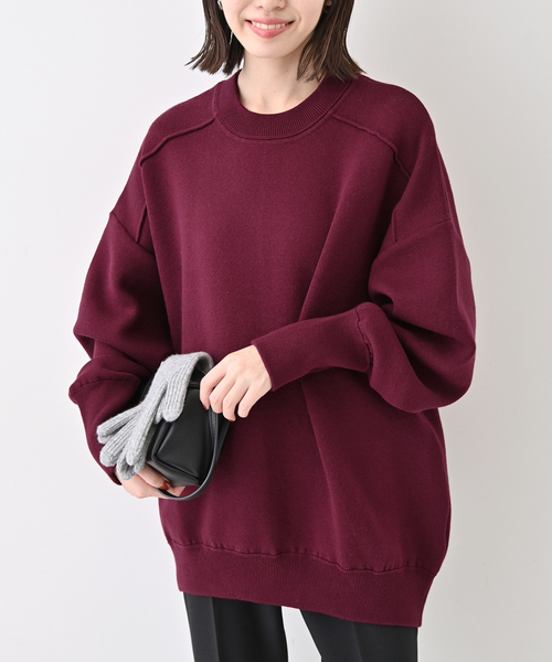 ニット セーター 「追加」オーバーサイズ スウェットライクニット レディース SLOBE IENA ニット セーター 「追加」オーバーサイズ スウェット