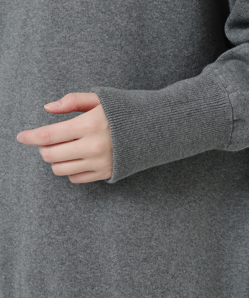 SLOBE IENA - 【オシャレ☆SLOBE IENA】グレー　ミックスセーター　チュニック SLOBE IENA ニット セーター 「追加」オーバーサイズ スウェット
