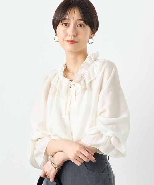「NOLLEY'S Sophi」 長袖ブラウス 38 オフホワイト レディース