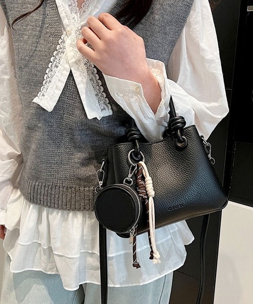 florist（フローリスト） ハンドバッグ 「コードチャーム＆丸ポーチ付