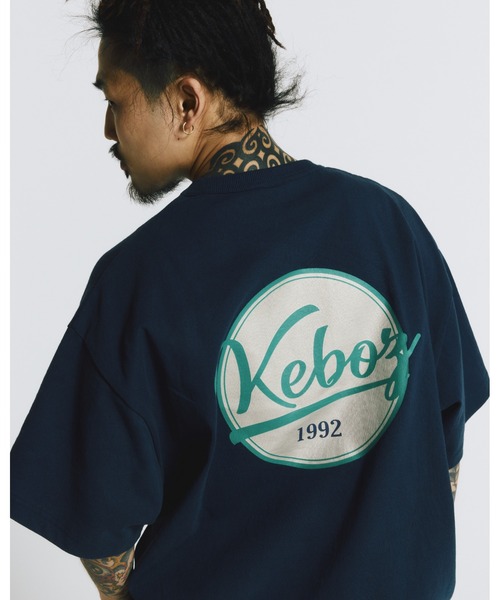 Keboz ネイビー Tシャツ 2022 ケボズ KEBOZ MULTI BORDER S/S TEE （BLUE） -PASSOVER