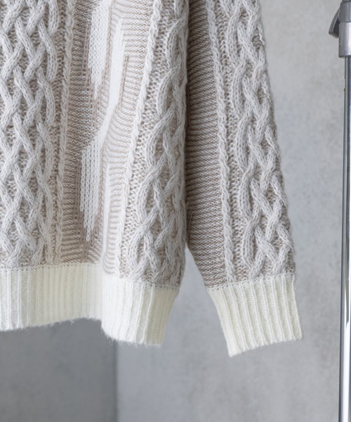 「Casper John」 長袖ニット MEDIUM ブラック メンズ_画像8