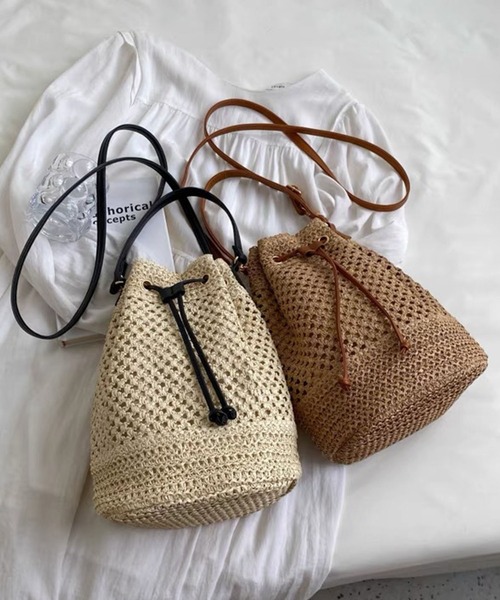 「meJane」 かごバッグ FREE モカ レディース_画像9