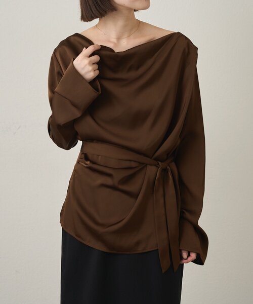 omekashi ドレープブラウス Omekashi（オメカシ） ブラウス シャツ ドレープブラウス レディース