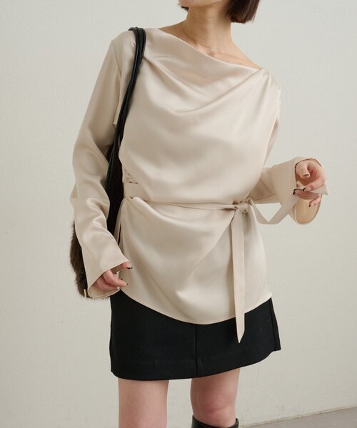 omekashi ドレープブラウス Omekashi（オメカシ） ブラウス シャツ ドレープブラウス レディース