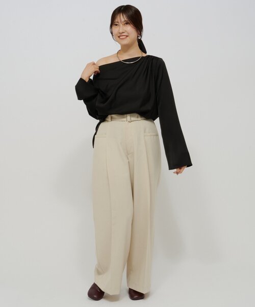 omekashi ドレープブラウス Omekashi（オメカシ） ブラウス シャツ ドレープブラウス レディース