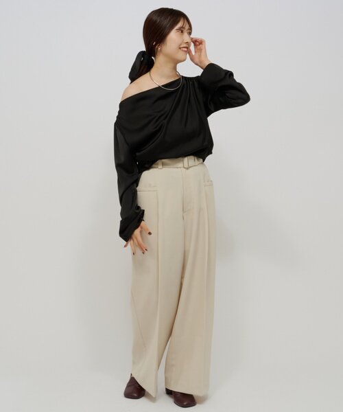 omekashi ドレープブラウス Omekashi（オメカシ） ブラウス シャツ ドレープブラウス レディース