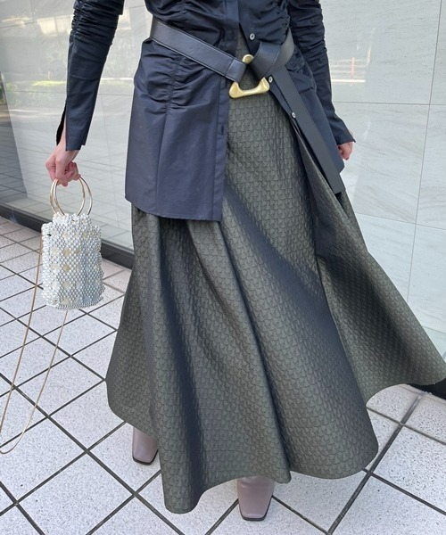 FRAY I.D（フレイ・アイディー） フレアスカート 0 グレー レディース