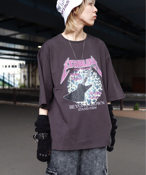 「HLM」 半袖Tシャツ LARGE グレー系その他 メンズ_画像5