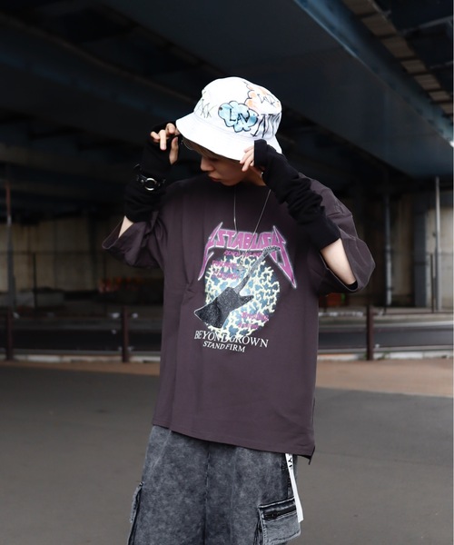 「HLM」 半袖Tシャツ LARGE グレー系その他 メンズ_画像6