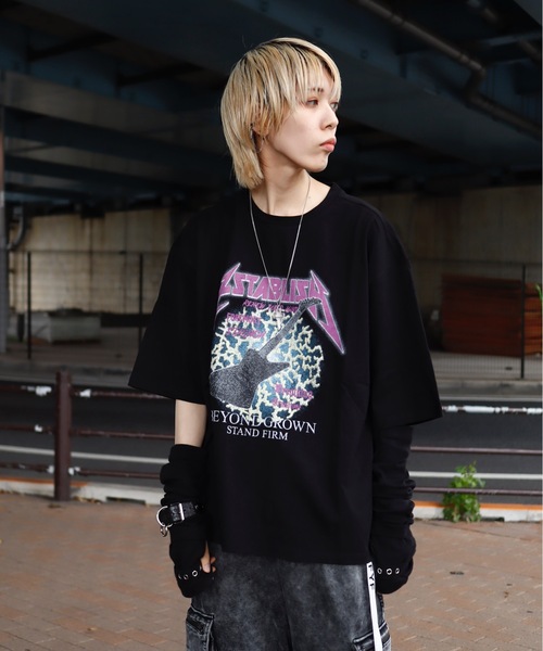 「HLM」 半袖Tシャツ LARGE グレー系その他 メンズ_画像9