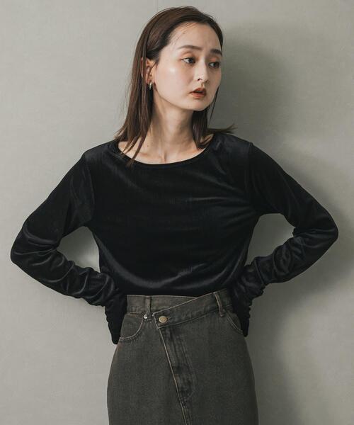 tシャツ ギャザースリーブベロアTシャツ レディース | SENSE OF PLACE by URBAN RESEARCH | 05