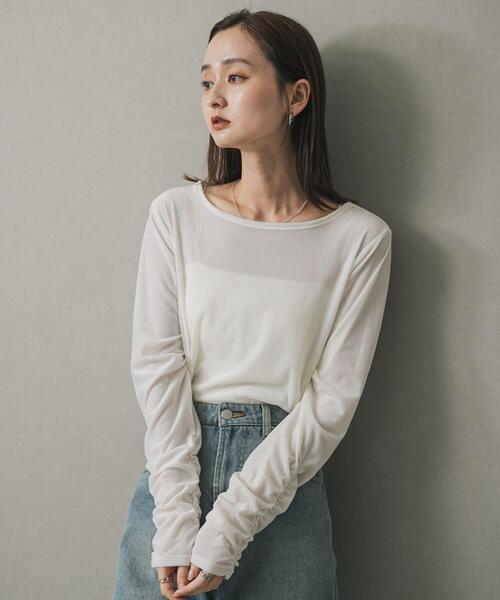 tシャツ ギャザースリーブベロアTシャツ レディース | SENSE OF PLACE by URBAN RESEARCH | 10