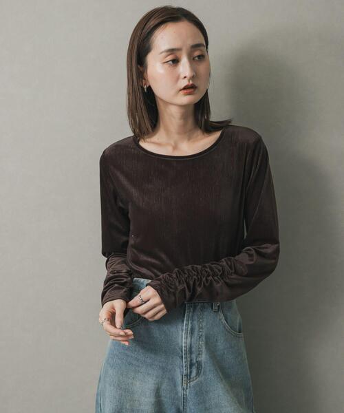 tシャツ ギャザースリーブベロアTシャツ レディース | SENSE OF PLACE by URBAN RESEARCH | 17