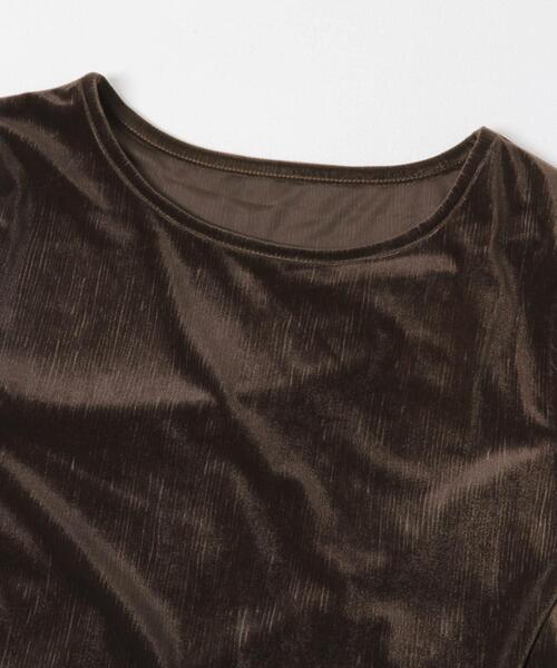 tシャツ ギャザースリーブベロアTシャツ レディース | SENSE OF PLACE by URBAN RESEARCH | 22