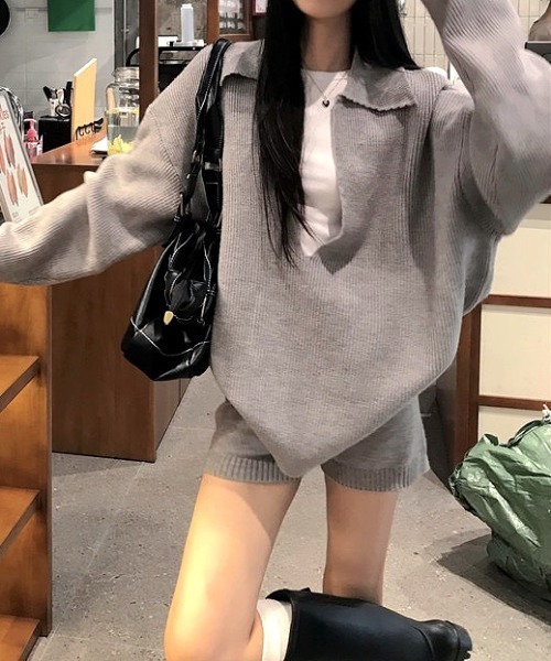 SHEENA（シーナ） セットアップ 「セットアップ」ゆったりスキッパー