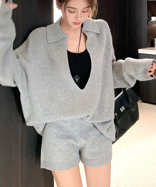 SHEENA（シーナ） セットアップ 「セットアップ」ゆったりスキッパー