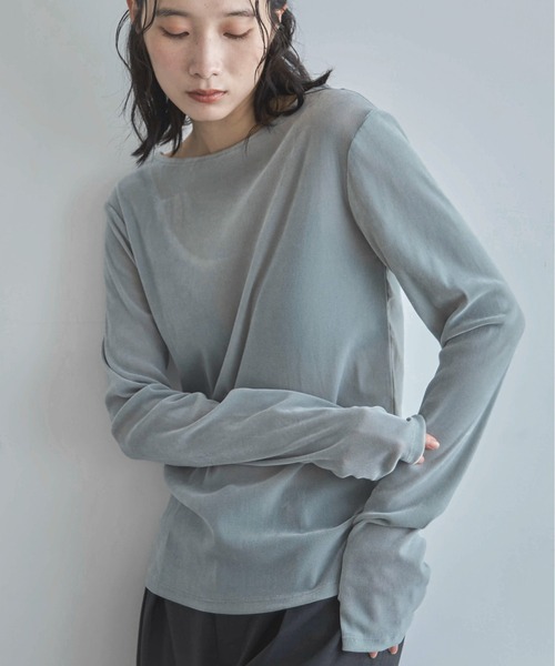 feepur（フェピュール） tシャツ バックオープンフロッキーシアーロン