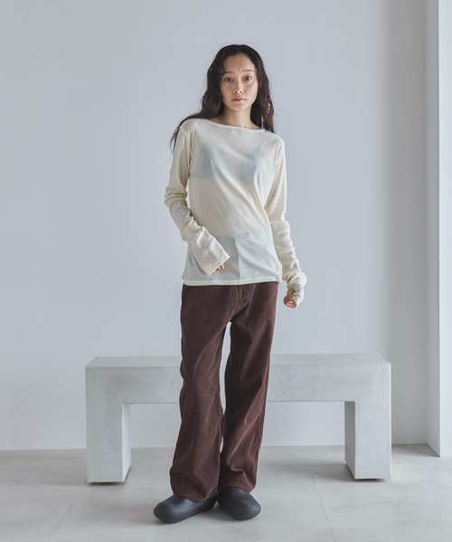 feepur（フェピュール） tシャツ バックオープンフロッキーシアーロン