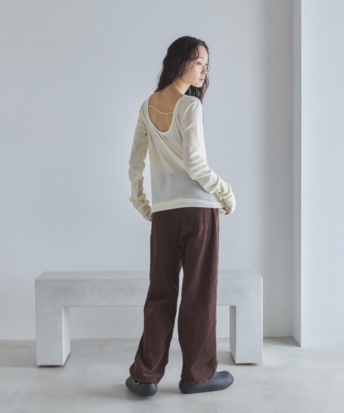♡ 専用商品 feepur（フェピュール） tシャツ バックオープンフロッキーシアーロン