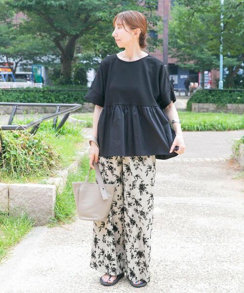 「ITEMS URBANRESEARCH」 半袖カットソー FREE チャコールグレー レディース_画像5