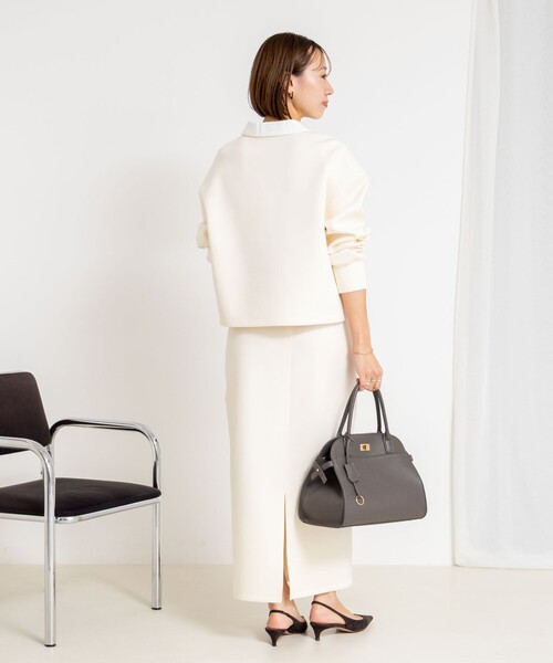 NOLLEY'S Sophiウォッシャブルポロ衿ダンボールカットソープルオーバー NOLLEY'S Sophi（ノーリーズソフィー） tシャツ 「セットアップ対応