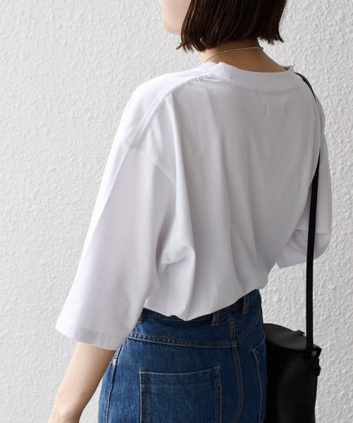 「SHIPS.me」 半袖Tシャツ L チャコールグレー レディース_画像8