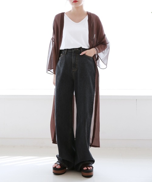 「Isn't She?」 カーディガン FREE ブラック レディース_画像7