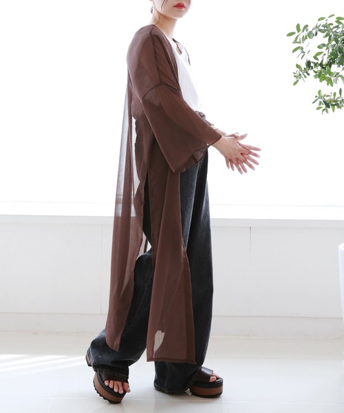 「Isn't She?」 カーディガン FREE ブラック レディース_画像8