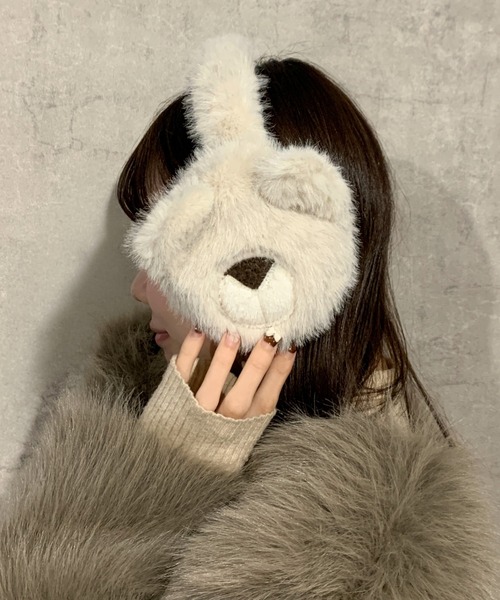 pyornim（ピョルニム） 耳当て イヤーマフ くまさん ふわふわファー