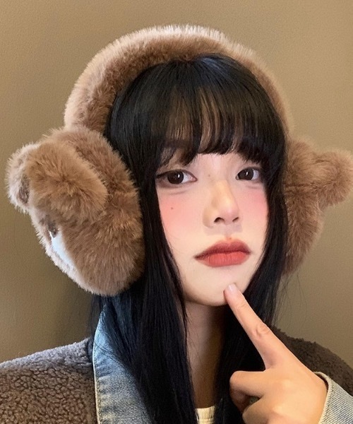 pyornim（ピョルニム） 耳当て イヤーマフ くまさん ふわふわファー