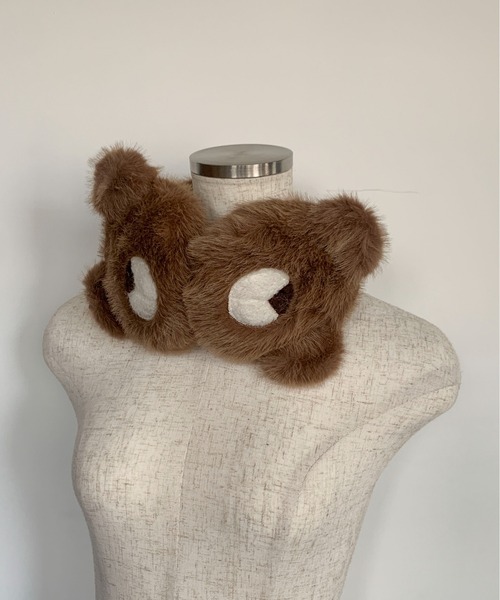 pyornim（ピョルニム） 耳当て イヤーマフ くまさん ふわふわファー