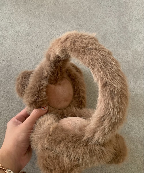 pyornim（ピョルニム） 耳当て イヤーマフ くまさん ふわふわファー