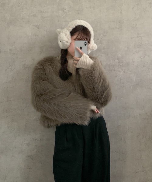 pyornim（ピョルニム） 耳当て イヤーマフ くまさん ふわふわファー