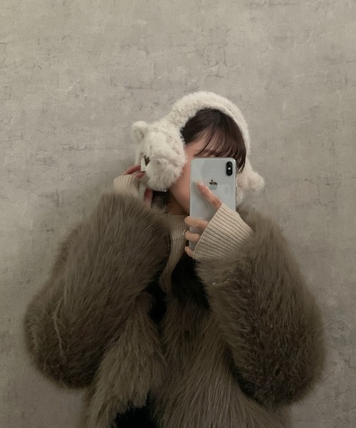 pyornim（ピョルニム） 耳当て イヤーマフ くまさん ふわふわファー