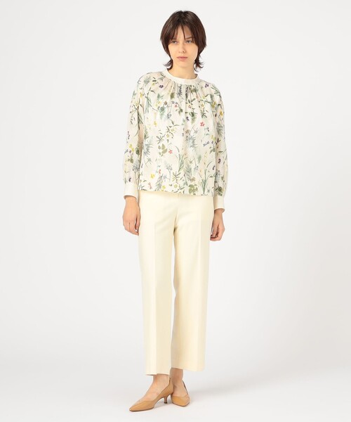 TOMORROWLANDcollectionギャザーネックブラウス TOMORROWLAND collection ブラウス シャツ インセクトパフューム