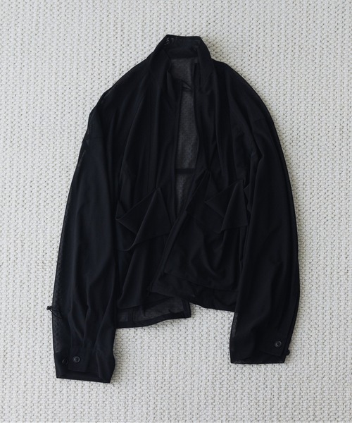 remer コート ジャケット クロップドマイクロメッシュトラック