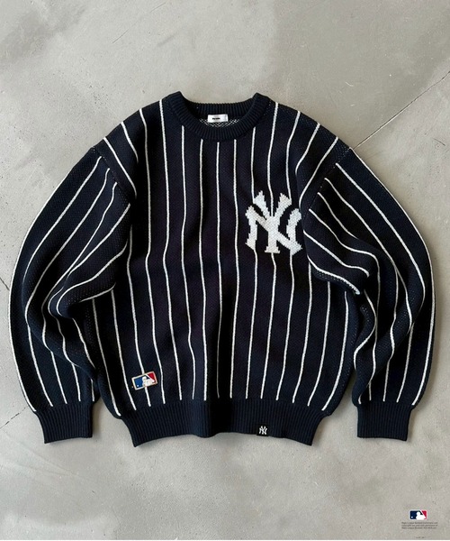 Perushu セーター ニット × MLB ジャガードニット メンズ レディース