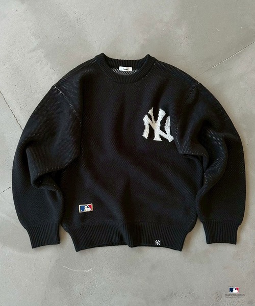 Perushuメンズブランドニット Perushu セーター ニット × MLB ジャガードニット メンズ レディース