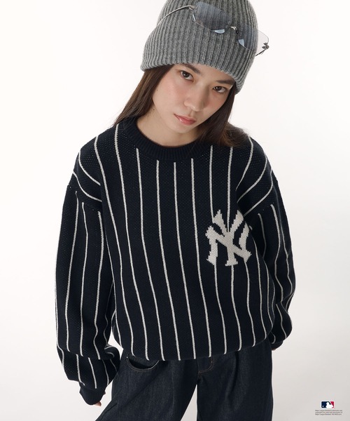 Perushu セーター ニット × MLB ジャガードニット メンズ レディース