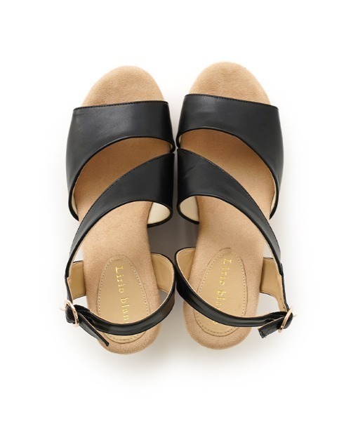 「Piedi Nudi」 「Lirio blanco」ヒールサンダル LL ブラック レディース_画像5