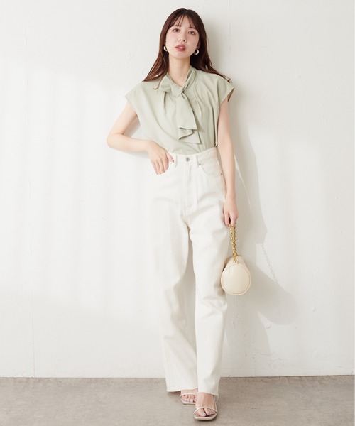 「natural couture」 半袖ブラウス FREE ネイビー レディース_画像6