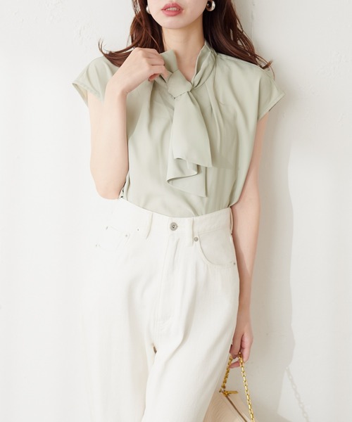 「natural couture」 半袖ブラウス FREE ネイビー レディース_画像7