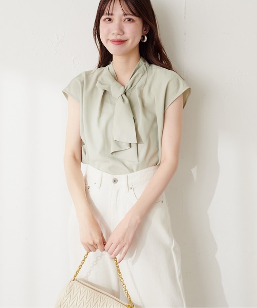 「natural couture」 半袖ブラウス FREE ネイビー レディース_画像8