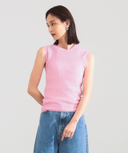 SLOANE★新品★シルク リブニットノースリーブ ピンク SLOANE（スローン） ニット セーター 「7/24値下げ」「別注」SLOANE