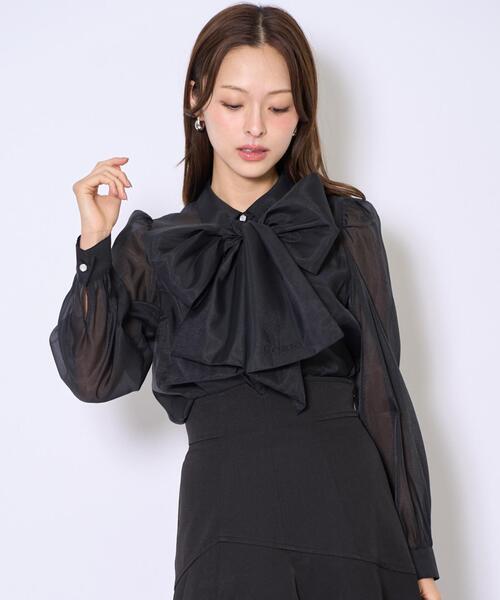 AND COUTURE（アンドクチュール） ブラウス シャツ バタフライリボン 