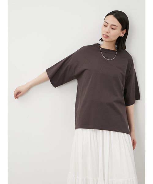 「Mila Owen」 半袖Tシャツ 1 レッド レディース_画像2